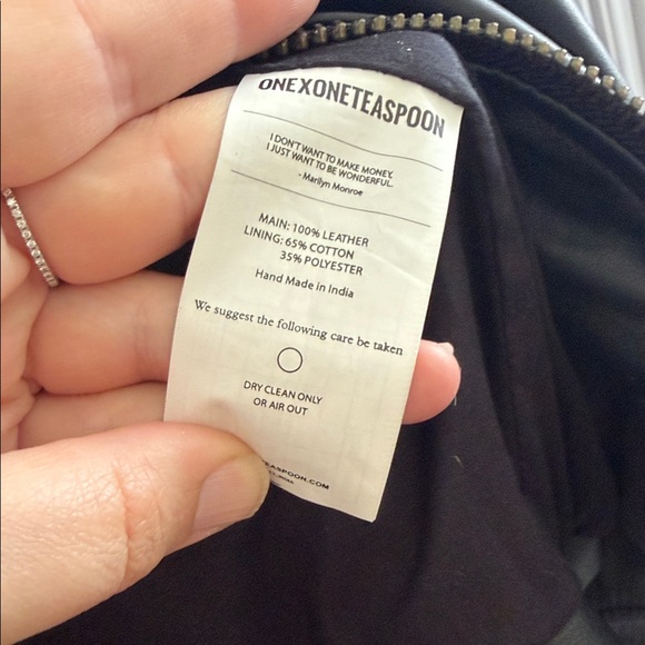 One X Teaspoon Black Graffiti Leather Jacket - "This Is Not A Reality Dream" - Picture 2 of 4